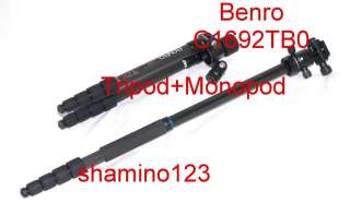 New Benro C1692TB0 Carbon Fiber Tripod Monopod Combo  