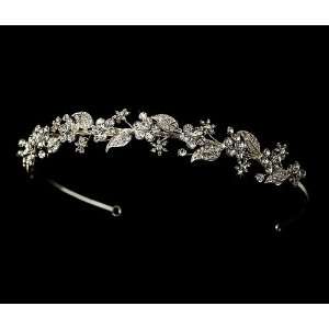  Silver and Clear Bridal Headband Jewelry