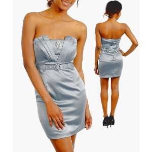  Wedding Bridesmaid Evening Party Prom Clubbing Cocktail Gray Dress 