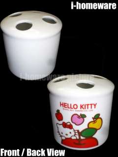 Hello Kitty Sanrio Ceramic Bathroom Set Lotion Soap Dish Case Stand 