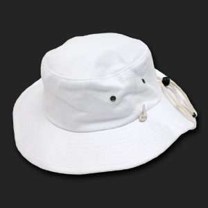  WHITE AUSSIE BUCKET HAT HATS WITH DRAWSTRING SML/MED 