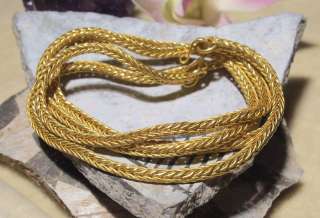   SOLID 22K GOLD HAND WOVEN 2.5mm CHAIN 22+ 25 grams CARE DESIGN  