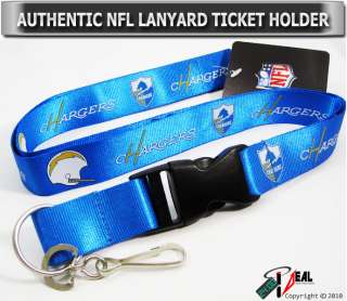 NFL SAN DIEGO CHARGERS OFFICIAL LANYARD KEY CHAIN ID  