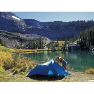  Camping at Laurel Lake in the High Sierra, Inyo National 