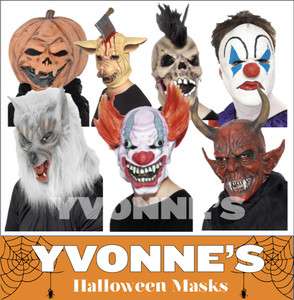 Halloween Horror Scary Ladies Mens Fancy Dress Face Mask Devil Skull 