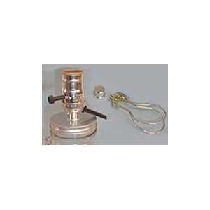  2 ea Nickel plated canning jar lamp kits