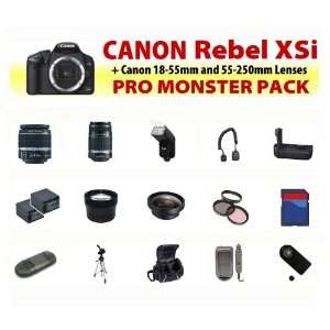  for Canon EOS Rebel XSi Featuring Canon 18 55 Lens + Canon 55 250 