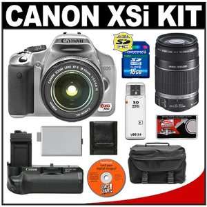  Canon Digital Rebel XSi Digital SLR Camera (Silver) with 