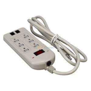    6 Outlet Surge Suppressor with Telecom Protection Electronics