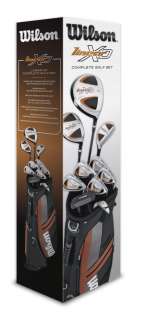 WILSON Linear Mens R Hand Complete Golf Club Set w/ Bag + Wilson 