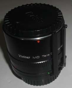 Vivitar MC Tele Converter Minolta Camera Lens + Case  