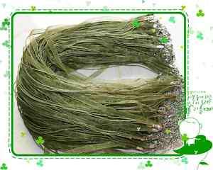 100pcs Forest Green Organza Voile Ribbon Necklace Cords  