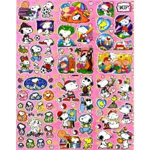 Snoopy & Friends Sticker Sheet H008 ~ Charlie Brown doghouse Woodstock 