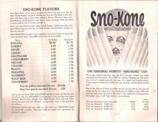   PRODUCTS Movie Drive In Concession Stand Trade Catalog Sno Kone Candy