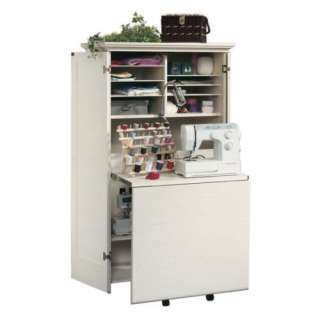 Craft Sewing Cabinet Storage Armoire Organizer Drop Leaf Kitchen Table 