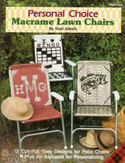 Personal Choice Macrame Lawn Chairs Pattern Book NEW  