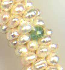 Designer Bead Crochet Bracelet w/ Emeralds  