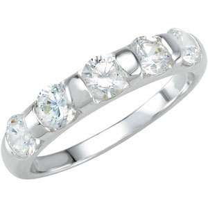 Brand New Sterling Silver Cubic Zirconia Band Ring  