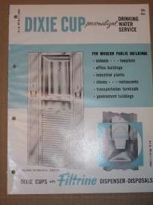 Vtg American Can Company Catalog~Dixie Cup/Water Cooler  