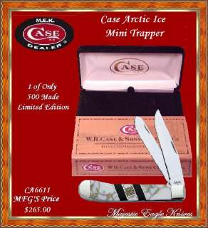   Case XX Exotic Arctic Ice. Mini Trapper Knife & Black Velvet Gift Box