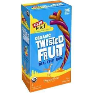  Clif Kid Organic Twisted Fruit, Tropical, 6 Pk (Pack of 5 