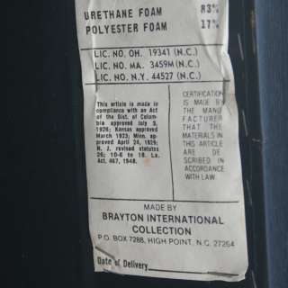 Vintage Brayton Black Leather Daybed Bench  