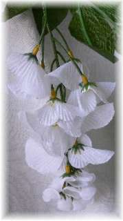 WHITE Wisteria Garland Wedding Arch Decor Silk Flowers  