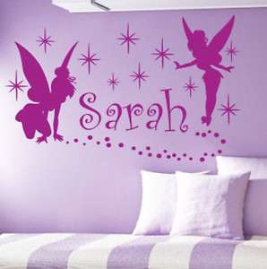 Fairies Name Vinyl Wall Decals Stickers Art Decor #003  