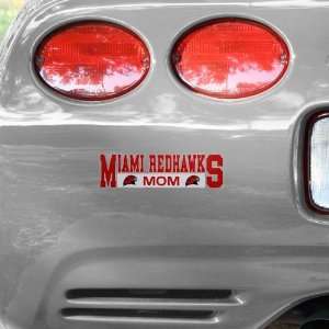  NCAA Miami University RedHawks Mom Car Decal Automotive