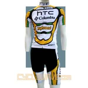  HTC Columbia Cycling Jersey and Bib Shorts Set Sports 