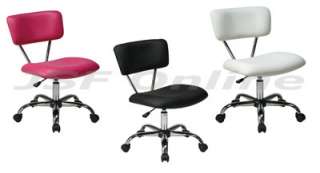   Chair Choice of Pink, Black or White Accent Swivel Desk Chair  