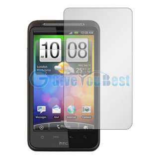 3xHard Rubber Case Cover+Screen Protector LCD Guard For HTC Desire HD 