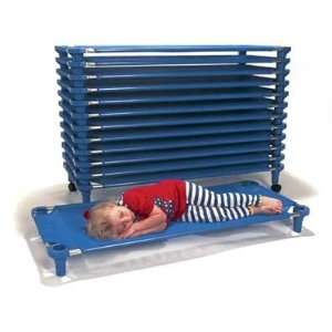  Blue Cover Toddler Size Cots Set Of 6 Unassembled by Mahar 