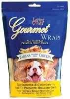 Dog Treats Gourmet Banana Chicken Wrap 8oz. Bag  