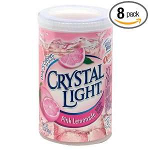 Crystal Light Pink Lemonade, (8 Quart) 1.9 Ounce Canisters (Pack of 8)