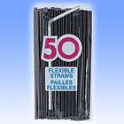 straws drinking black  