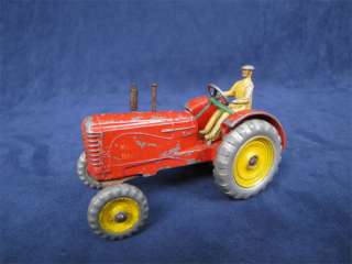Vintage Dinky 27A Massey Harris Tractor W/Driver Figure  