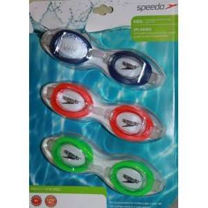 Speedo Kids Splasher Swim Goggles 3 Pack Assorted Colors 