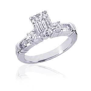   Cut 3 Stone Diamond Engagement Ring CUT VERY GOOD 14K SI1 F GIA