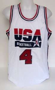 Christian Laettner Autographed USA Basketball White Jersey JSA  