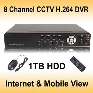 8CH Standalone H.264 DVR CCTV Home Security Recorder Internet&Mobile 