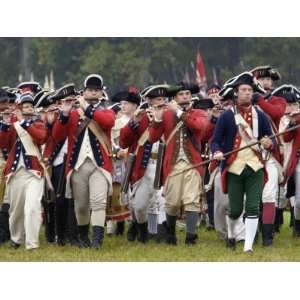 British Fife and Drum Corps Takes the Field in a Reenactment of the 