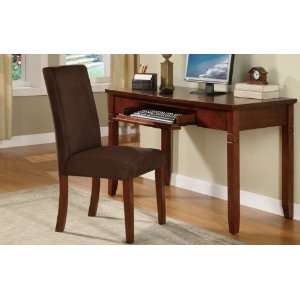 2 pcs Wooden Writing Desk and High Back Chair Set in 