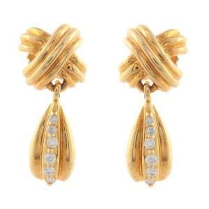   & Co. 18k Yellow Gold Diamond Drop Earrings Tiffany & Co. Jewelry