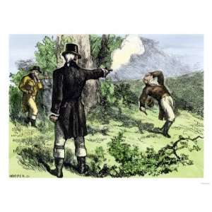 Alexander Hamilton Killed in a Duel with Aaron Burr, 1804 Premium 