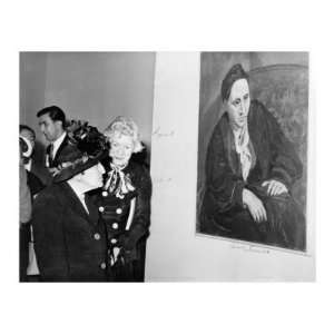  Janet Flanner Standing with Alice B. Toklas in Front of 