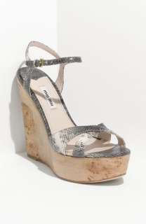 Miu Miu Wood Wedge Sandal  