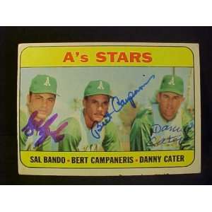  Sal Bando, Bert Campaneris & Danny Cater Oakland Athletics 