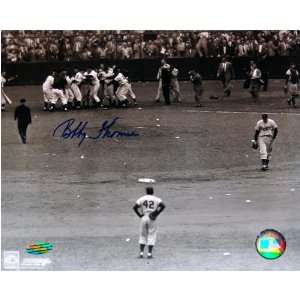 Bobby Thomson with Jackie Robinson Horizontal 8X10