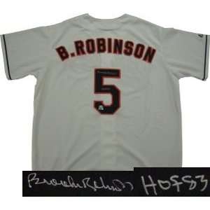 Brooks Robinson signed Baltimore Orioles White Majestic Jersey HOF83 